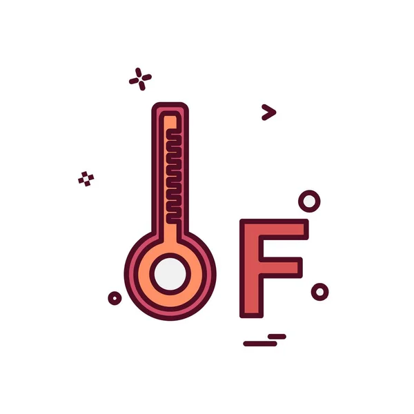 温度アイコン デザインのベクトル — ストックベクタ