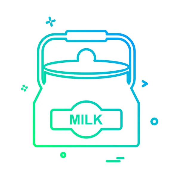 Icono Leche Vector Diseño — Archivo Imágenes Vectoriales