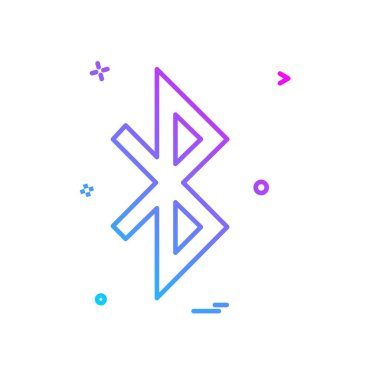 Bluetooth düz simge vektör çizim 