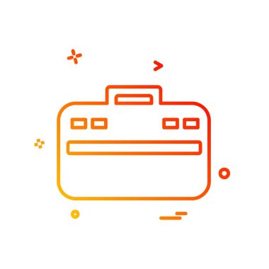 Evrak Çantası'nı simge tasarlamak vektör 