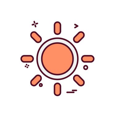 Güneş simgesi tasarım vektörü