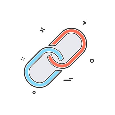 PIN düz simge vektör çizim 