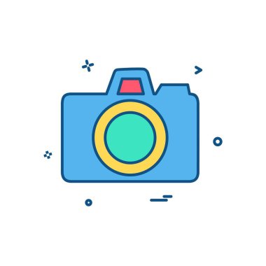 Kamera simgesi tasarım vektörü