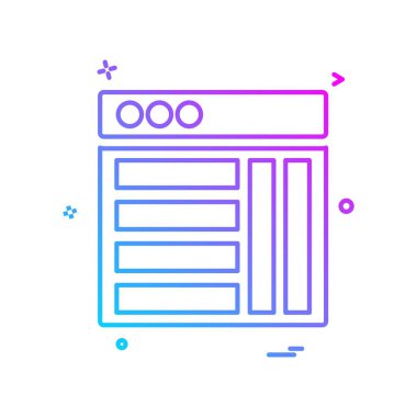 Web düzen simge tasarlamak vektör