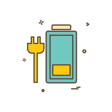 Batarya simgesi tasarım vektörü