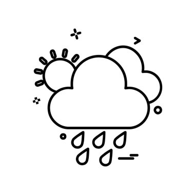 Sadece simge vektör üzerinde beyaz baclground hava