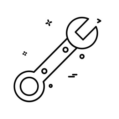 Donanım aracı simgesi tasarım, renkli vektör çizim 