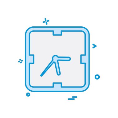 Saat simgesi tasarımı, vektör çizim