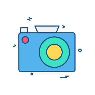 Kamera simgesi tasarım vektörü