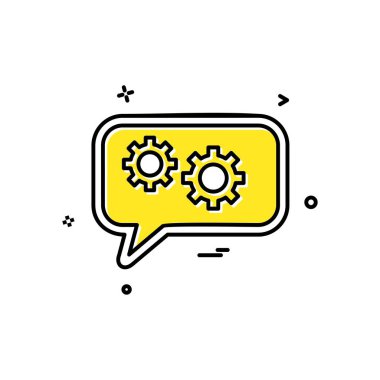 Sohbet simgesi tasarım vektörü