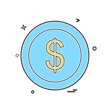 Dolar simgesi tasarım vektörü