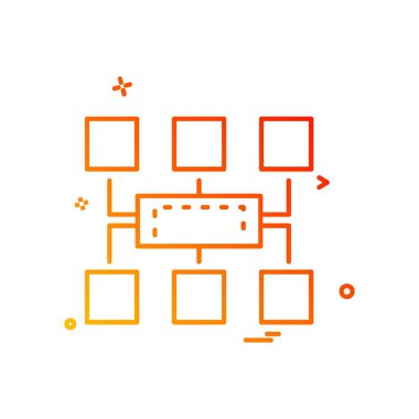 Ağ simgesi tasarım vektörü