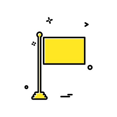 Bayrak simgesi tasarım vektörü