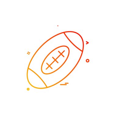 Rugby simgesi tasarım vektörü