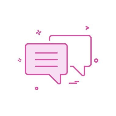 metin sohbet kabarcık simge vektör tasarımı