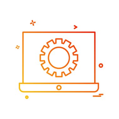 İş simgesi tasarım, renkli vektör çizim