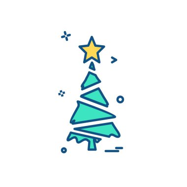 Noel ağacı simge tasarlamak vektör