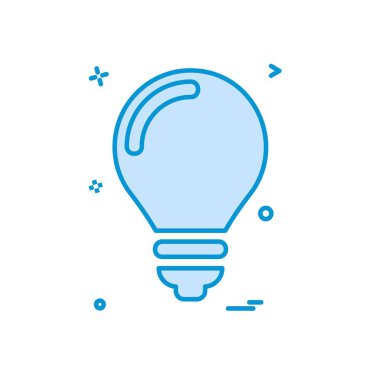 Ampul simgesi tasarım, renkli vektör çizim