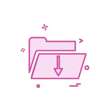 Klasör simgesi tasarım vektör illustr