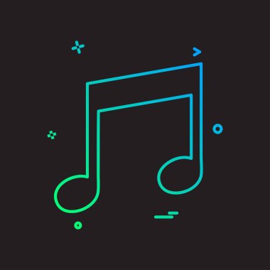 Müzik simge tasarlamak vektör