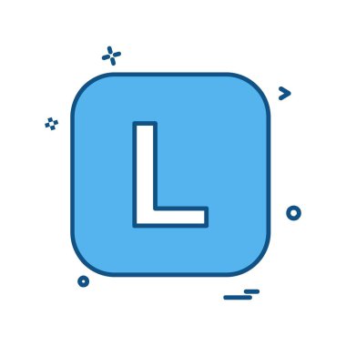 İngilizce alfabe simge tasarlamak vektör 