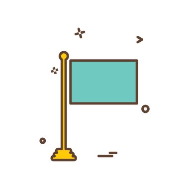 Bayrak simgesi tasarım vektörü