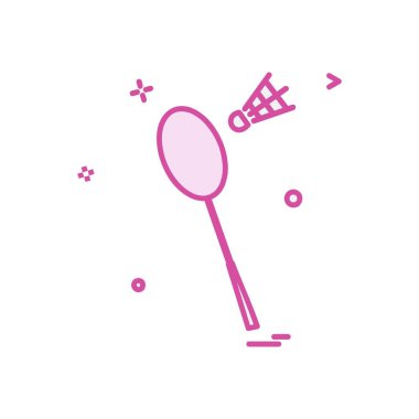 Badminton simge tasarlamak vektör 