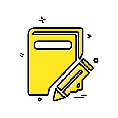 Kalem simgesi tasarım vektörü 