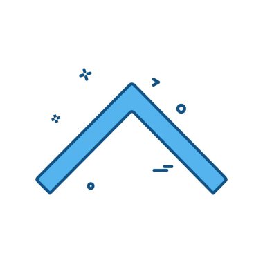 Yukarı ok simgesi tasarım vektörü