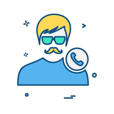 Avatar erkek simge tasarım vektörü