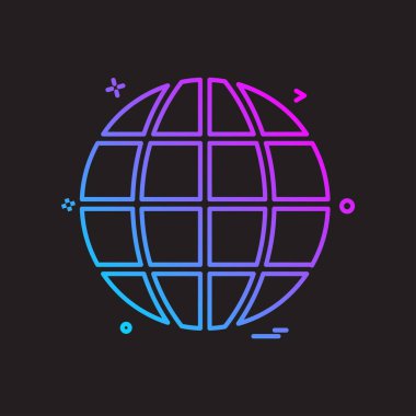 Küre simge tasarlamak vektör