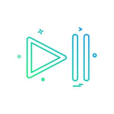 Medya düğme simge tasarlamak vektör