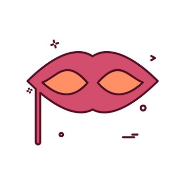 Maske simgesi tasarım vektörü