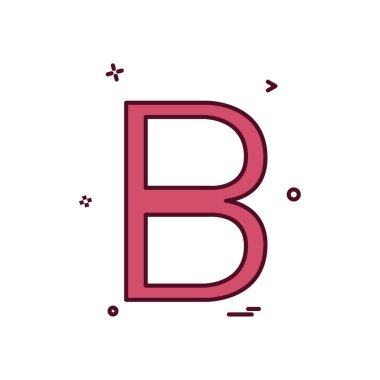 b harfi simge vektör tasarımı