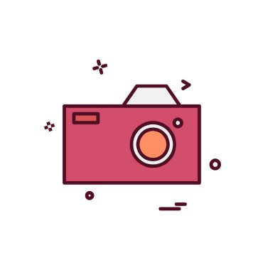 Kamera simgesi tasarım vektörü