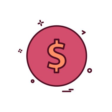 Dolar simgesi tasarım vektörü