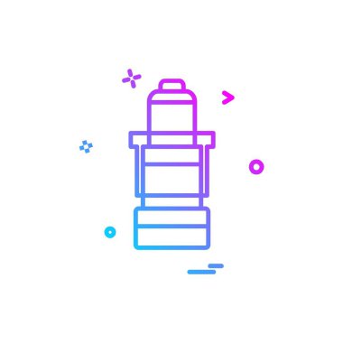 Şişe simgesi tasarım, renkli vektör çizim