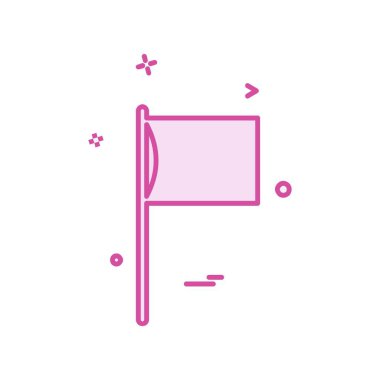 Bayrak simgesi tasarım vektörü