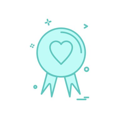 Kalp simgesi tasarım, Sevgililer günü için vektör çizim