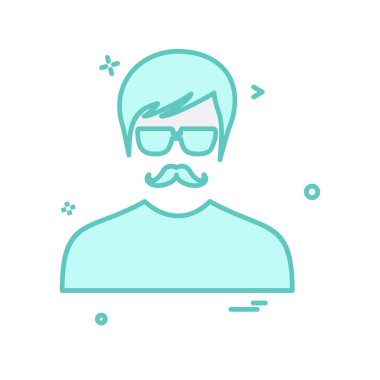 Avatar erkek simge tasarım vektörü