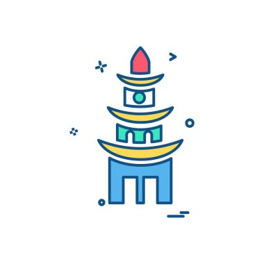 Tapınak simge tasarlamak vektör