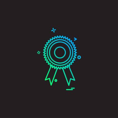 Rozet simgesi tasarım vektörü