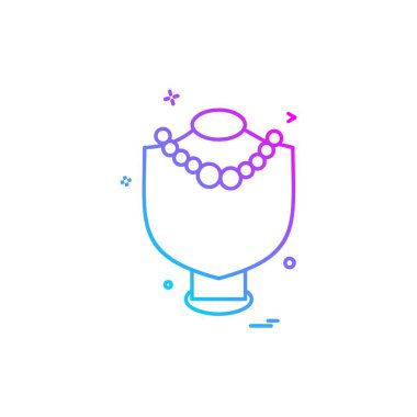 Kolye simgesi tasarım vektörü