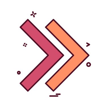 Ok simgesi tasarım vektörü