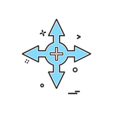 Ok simgesi tasarım vektörü