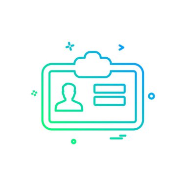 ID kart simgesi vektör illüstrasyonu 