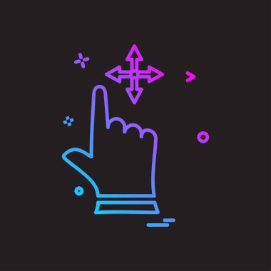 El simgesi tasarım, renkli vektör çizim