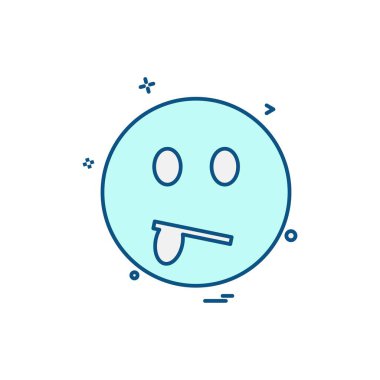 Emoji simgesi tasarım, vektör çizim