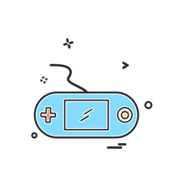 Oyun uzak simge tasarım vektörü