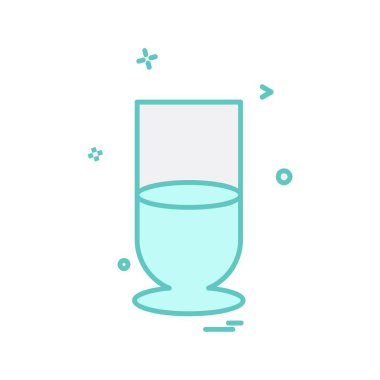 İçki simgesi tasarım, renkli vektör çizim 